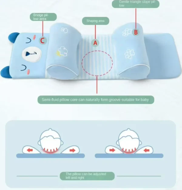 Adjustable Baby Sleeping Support Pillow Anti Roll Cushion And Neck Protection Infant Sleep Positioner | Random Colour