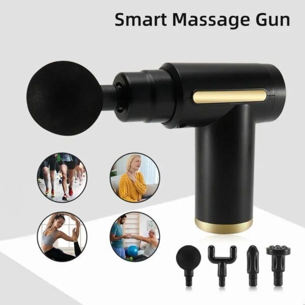 Professional Smart Percussion Massage Gun ? High-Intensity Deep Tissue Muscle Massager With 4 Interchangeable Heads