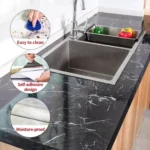self adhesive black marble sheet